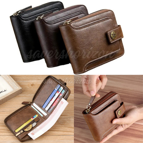 Mens leather zip around - zip, rfid