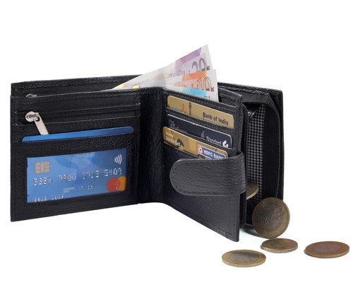 Designer leather wallet rfid - leather,