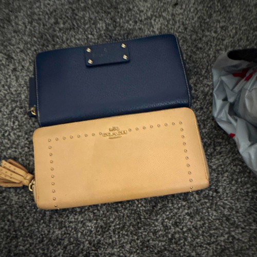 Leather zip around wallet - leather, zip-around