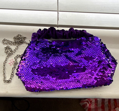 Purple sequin satin women - sequin, women’s