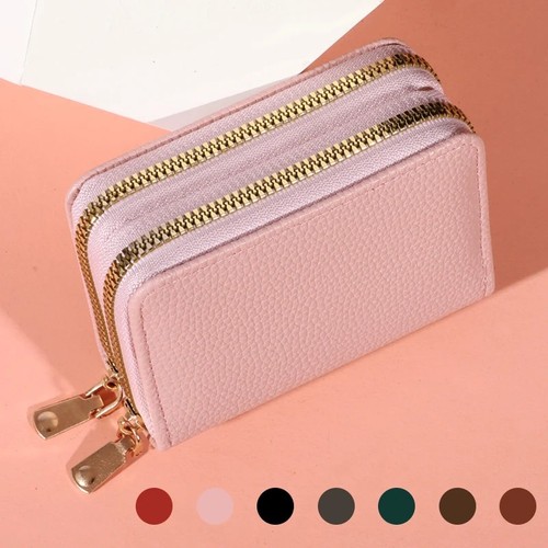 Women double zipper wallet - women,