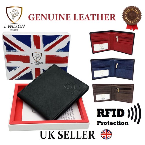 Mens leather wallet rfid - leather,