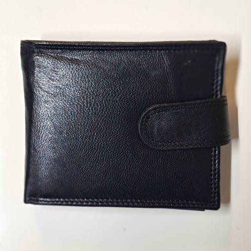 Men black leather bifold - men's,