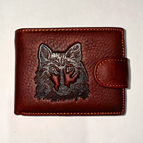 Men brown leather bifold - men's,