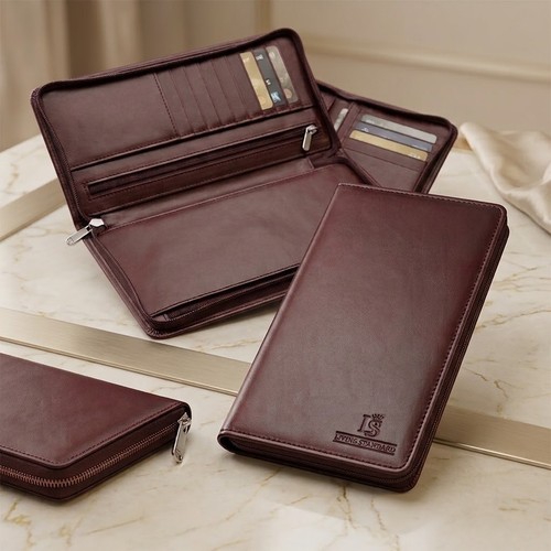 Mens zip around leather - around,