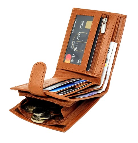 Mens genuine leather wallet - leather,