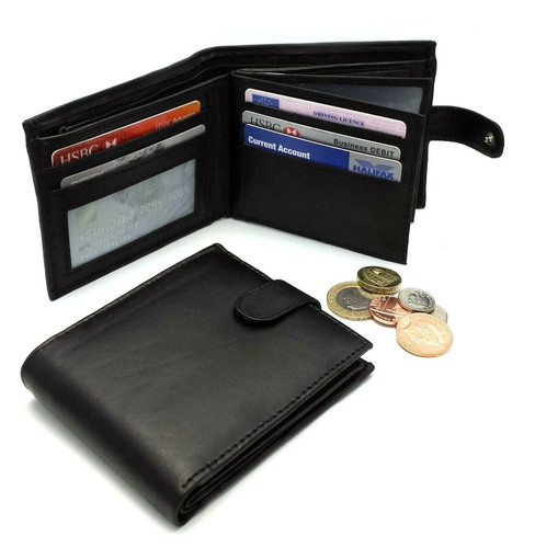 Mens leather wallet - wallet, rfid