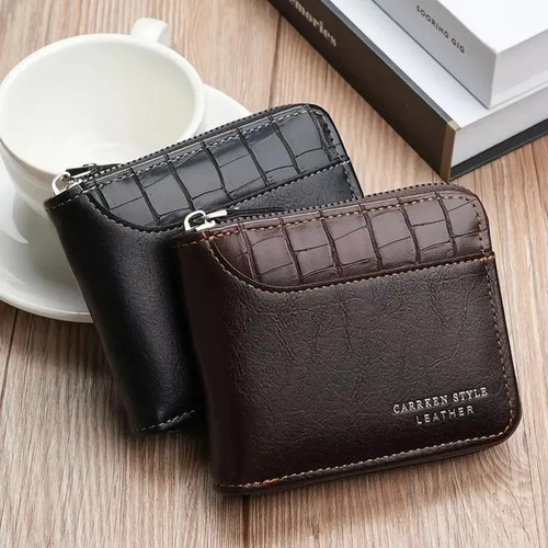 Mens wallet with zipper - mens,
