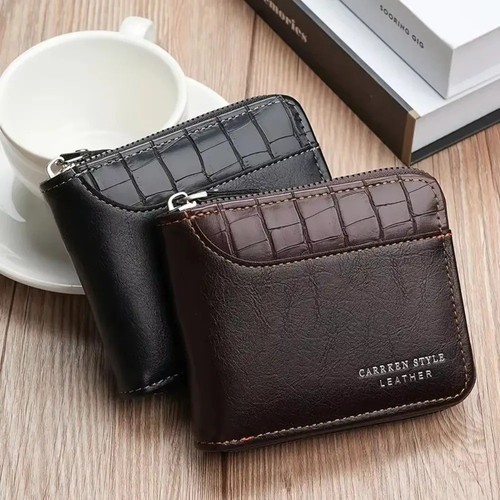 Mens wallet with zipper - mens,