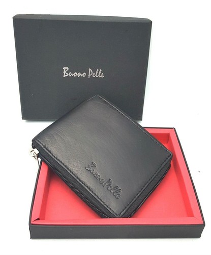 Mens leather wallet - leather, rfid